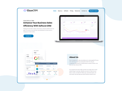 CRM Landing Page crm design landing page screen ui uiuxdesign userinterface