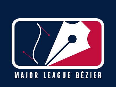 MLB ai badge baseball brand branding bézier curves design handles illustrator logo logo design major league mlb pen pen tool vector