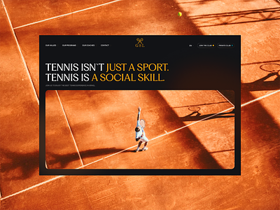 The Tennis Project – Site Concept klbr landing page promo sport tennis ui web website