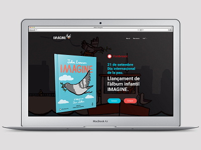 Launch campaign for the book "Imagine" branding graphic design ui