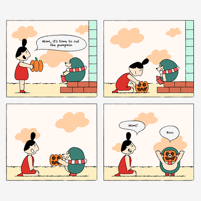 We cut the pumpkin 🎃 story