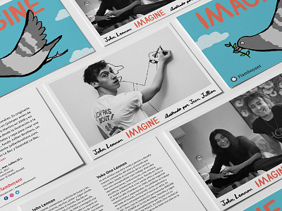 Launch campaign for the book "Imagine" branding graphic design ui