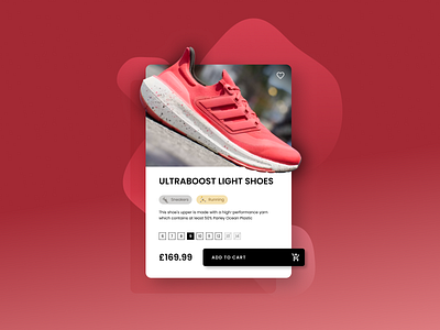 E-commerce Product Detail adidas e commerce graphic design product red shopping ui ultraboost user interface ux