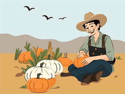 Harvest of Thanks - Farmers' Joy on Thanksgiving Day abundant harvest farmers harvest farming on thanksgiving gratitude and harvest holiday joy pumpkin harvest rural thanksgiving seasonal artwork seasonal farmwork seasonal illustration thanksgiving celebration thanksgiving day thanksgiving happiness thanksgiving mood thanksgiving tradition