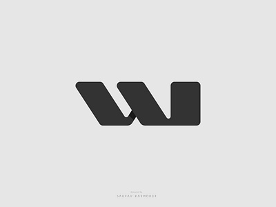 W letter logo design defi