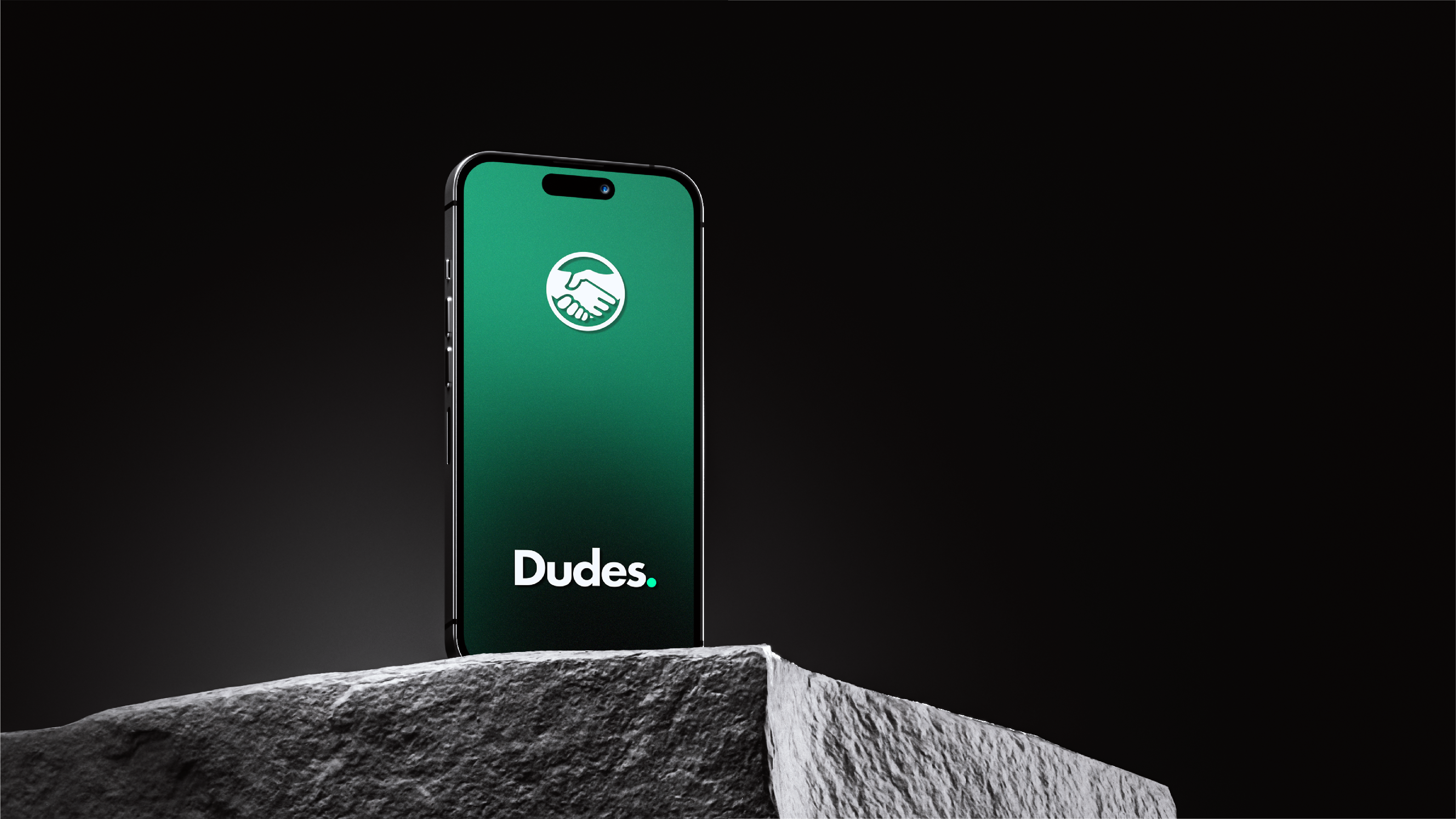 Dudes NFT Brand Identity crypto dudes futura gradiant green hands handshake logo nft solidarity utility web3