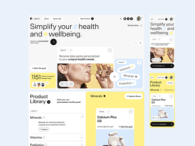 Healthcare - Website Design amelioration cure design diagnosis doctor health healthcare healthy illness injury landing page pills qclay treatment ui ux uiux vitamins webdesign website wellness