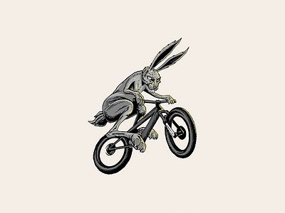 Hare cyclist art bicycle bike black branding bunny comics creative design graphic design hare hare cyclist illustration logo logofolio modern portfolio rabbit vector velo