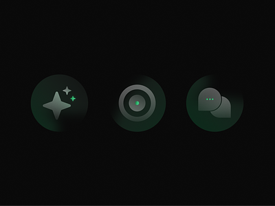 Dark icons dark mode green icon icon design illustration ui ui design