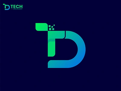 TECH DISCOVERY LOGO, Logo design atik mansur best logo brand identity branding dt logo logo logo design logo folio logotype motion graphics td logo tech discovery logo tech logo technology technology logo