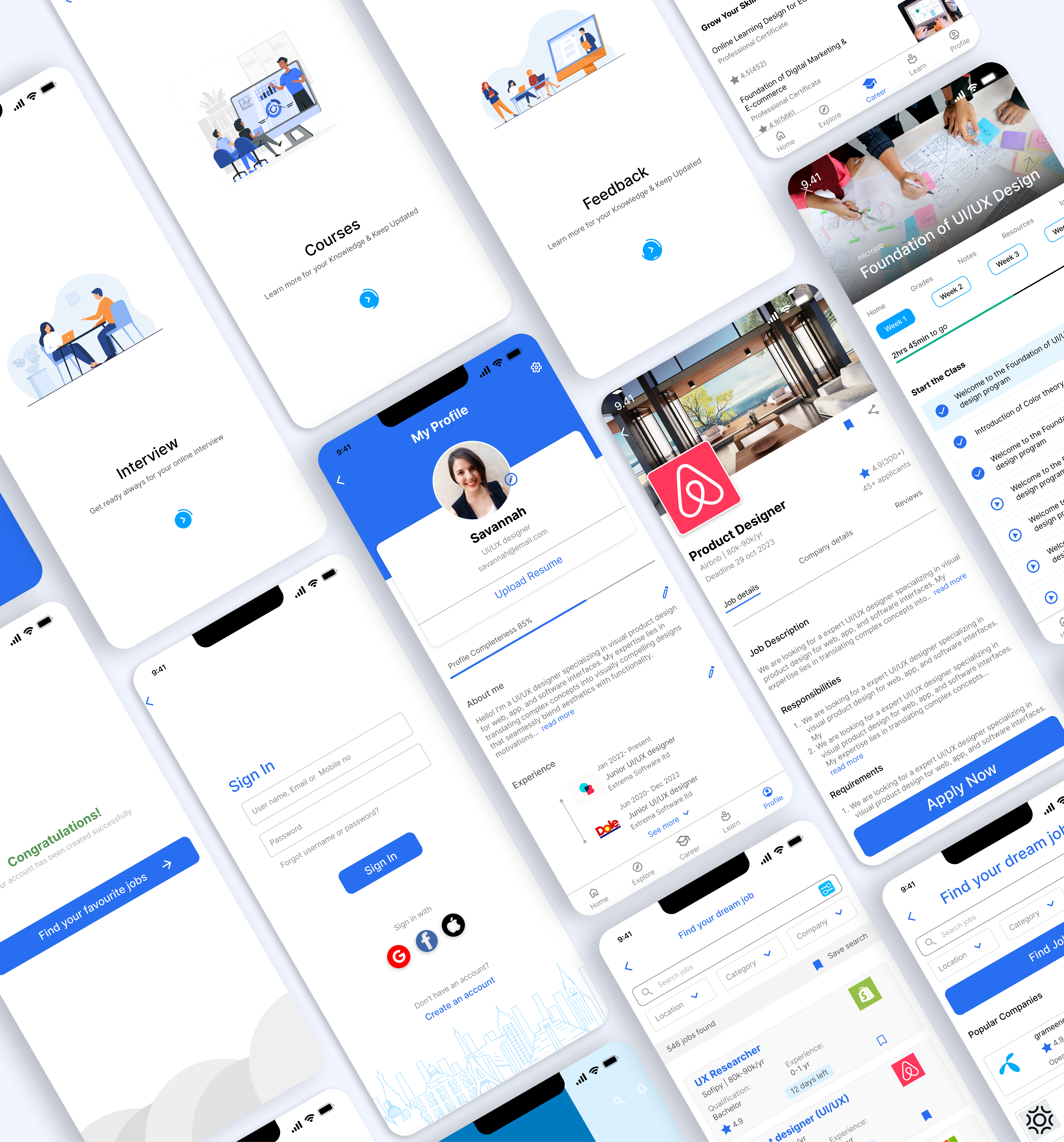 microjob: a complete job finder app design androidappui androiddesign appdesign appui appuiux appwireframes apuserinterfacedesign ecommerceapp interactiondesign iosdesign jobappui mobileappdesign mobileappuiux productdesign prototyping uielements uiux userinterface visualdesign webappdesign