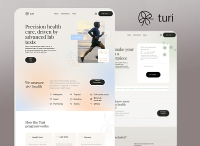 Turi: a BioMedical Startup Website, UI/UX uiux website
