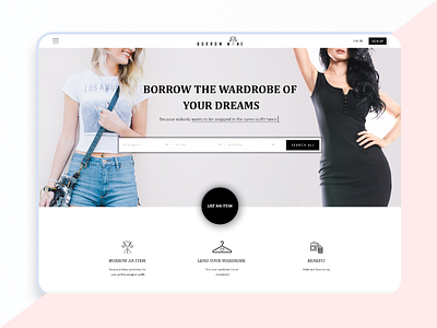 Borrow myne commerce web layout branding design designing ecommerce ui uiuxdesign userinterface web website