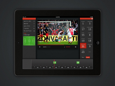 Live Football Application mobile ui ux