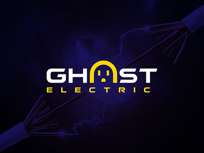 Ghost Electric Logo Design electric electric logo electric socket electrical electricity ghost ghost logo logo plug typography