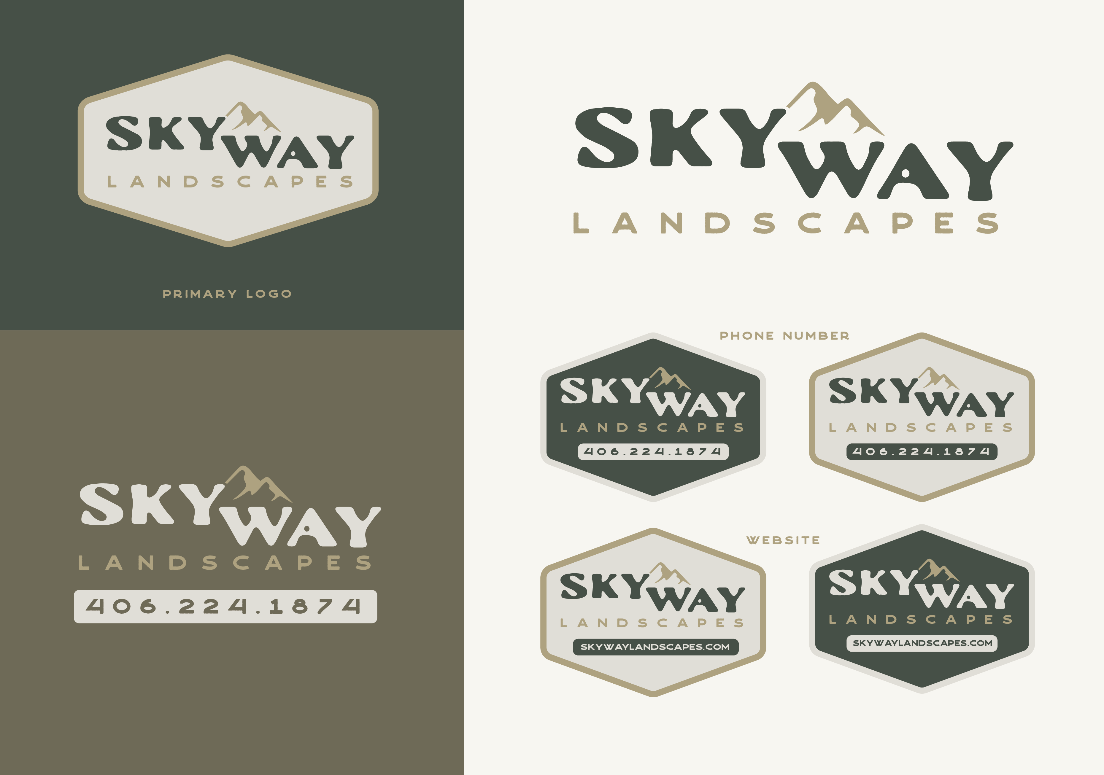 Skyway Landscapes Branding landscapes landscaping logo logodesign mountains skyway