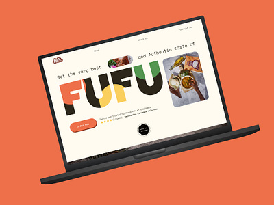 The fufu factory - landing page food landing page ui design