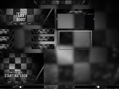 Custom Stream Overlay Pack For Tayboost animation logo logo animation motion graphics stream overlay twitch twitch overlay