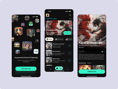 🕺🏻 Day 2 of 100 - Welcome and Home Screens of Game App✨ app design game ui