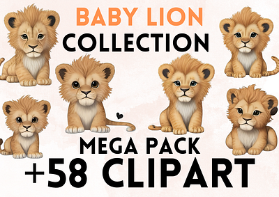 Baby Lion Clipart animal animal clipart clipart clipart png graphic design lion lion art png svg