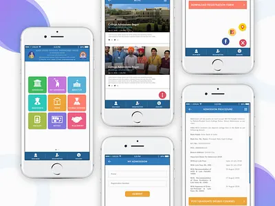 Mata Gujri College Mobile App ui app ui appdesign college mobile app design study app ui uiuxdesign userinterface
