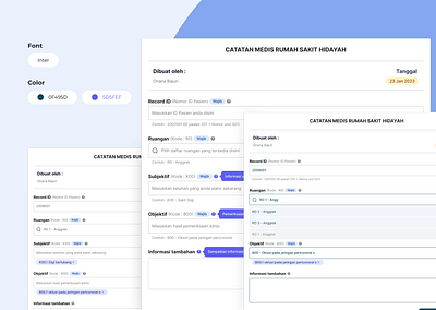 Medical Records | Input Form blue clean form hospital input input form light blue medical medical form records simple state state design state input ui ui design ux design web