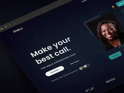 Chatgo - Homepage Design homepage landing page ui website