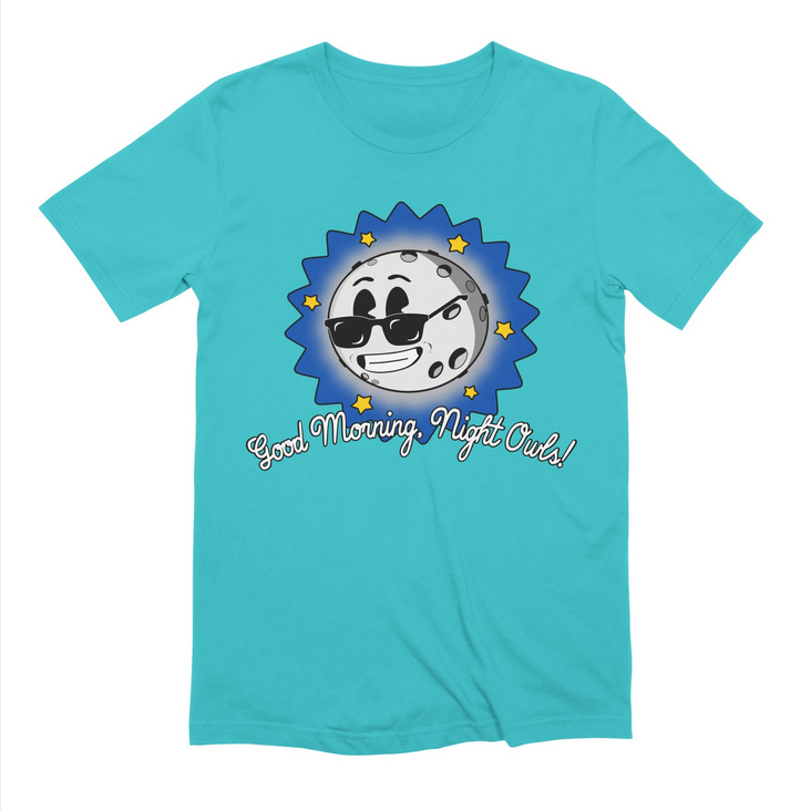 Night Owls - Retro Vintage Rubber Hose Style Moon accessories apparel cartoon cartoon moon cool funny moon moon moon design moon illustration night night life night owls night people party retro rubber hose rubberhose shirt t shirt vintage