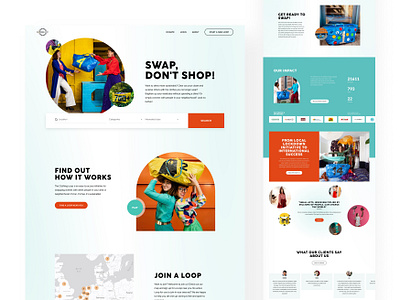 Alternative Clothing Loop Design design graphic design home page ui