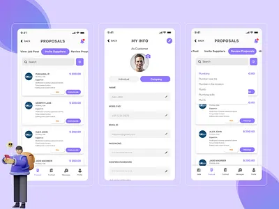 Jobs Mobile App appdesign design job portal jobs ui ui design uiuxdesign userinterface