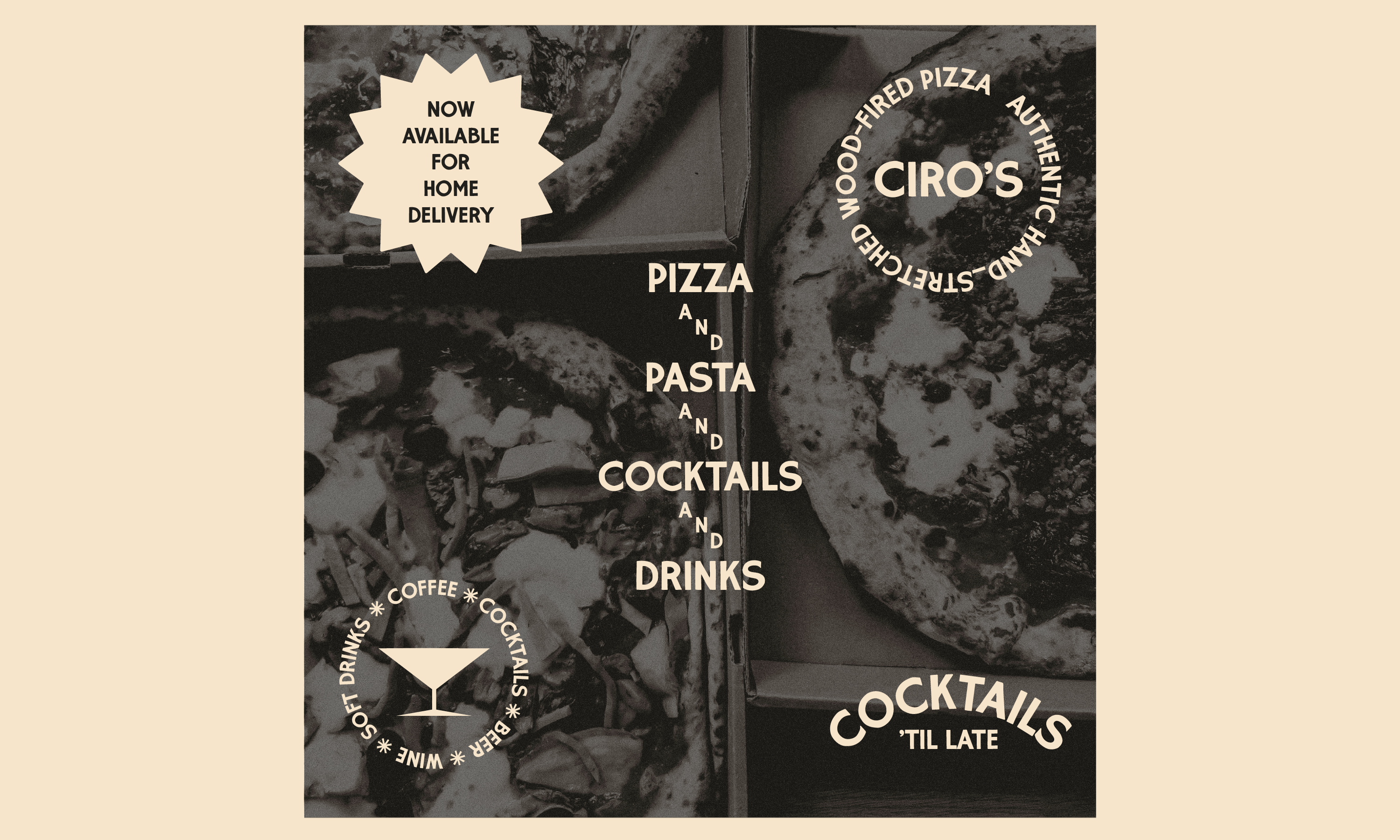 Branding, Menu & Signage Design for Ciro's Pizzeria badges brand brand design brand identity branding design graphic design illustration logo logo design menu design restaurant restaurant branding retro signage signage design typography vintage