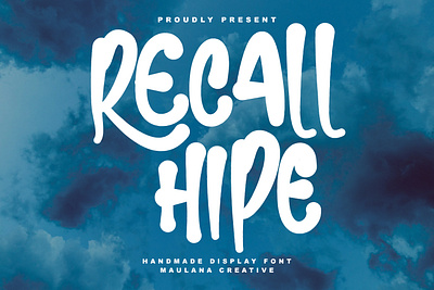 Recall Hipe Handmade Display Font branding brush font font fonts graphic design hand lettering handmade lettering logo maulana creative nostalgic