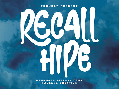 Recall Hipe Handmade Display Font branding brush font font fonts graphic design hand lettering handmade lettering logo maulana creative nostalgic