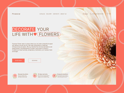 Flower shop website FLOWWOW design ui ux web