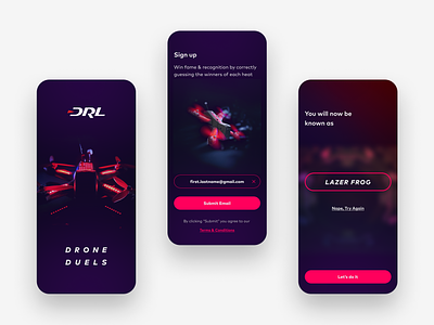 Drone Racing League - Game App android app drl drone racing game interacitve ios live event native product design real time ui ux