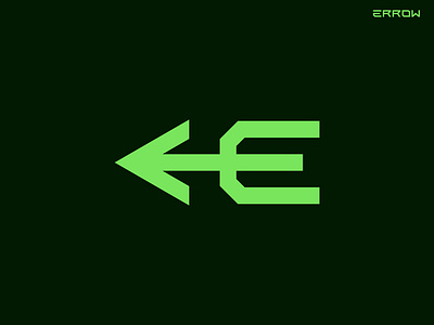 Errow | Letter E + arrow a b c d e f g h i j k l m n arrow logo branding creative custom logo letter e logotype minimalist modern vector