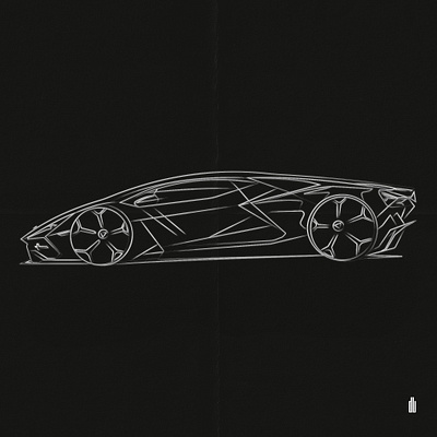 Lamborghini Revuelto Sketch car design car designer carros design designer esboço esportivo lamborghini photoshop revuelto sketch sketch sketch car vector