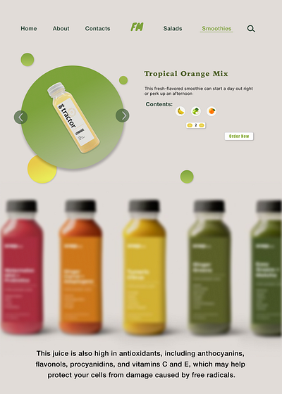 FM Tropical Orange Mix branding design ui