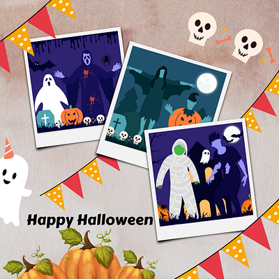 Happy Halloween celebration halloween happy happy halloween icon set icons illustrations vectors