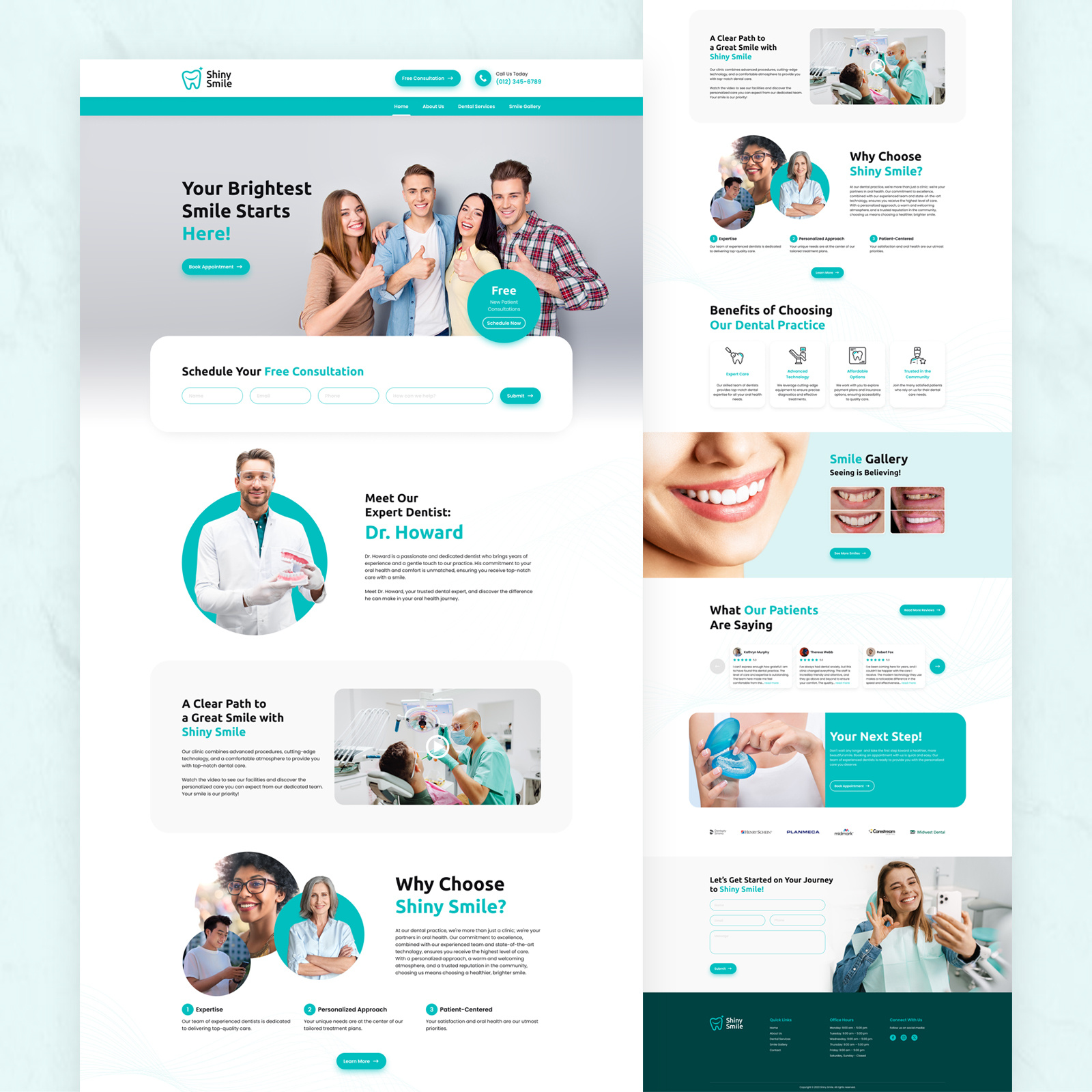 Dental Clinic Landing Page clinic dental dentist design desktop figma landing mouth page practice responsive rwd teeth tooth ui uiux ux web webdesign website