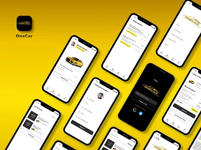 OneCar Autoservice - App design for autoservice app app design app development application autoservice car app design ionic ionic framework logo mobile service app ui