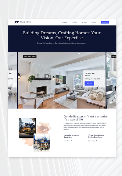 Home Builders Landing Page landingpage ui web web design