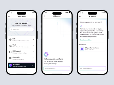 Exp//05 - AI Help Centre ai design help mobile apps ui ux