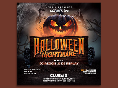 Halloween Flyer Template pumpkin