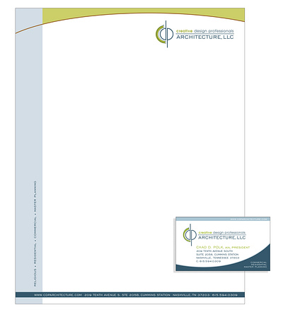 Business Letterhead for CDP Architecture branding design graphic design logo marketing materials small business design vector