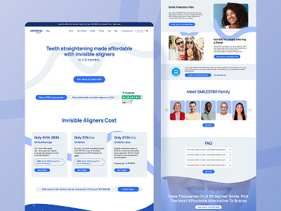 Clear Aligners Landing Page branding graphic design health landing page health ui health website landing page landing page design medical ui minimal design minimal landing page minimal website design ui web design website website design