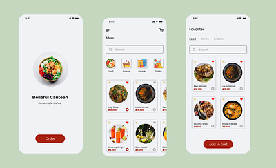 Food app graphic design ui