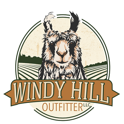 The Windy Hill Logo Design branding colorful creative farm animals graphic design logo design