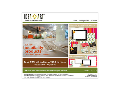 Email blast design for Idea Art email design email marketing graphic design marketing materials web design