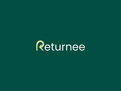 R eturnee arrow back brand branding icon logo logomark r return wordmark
